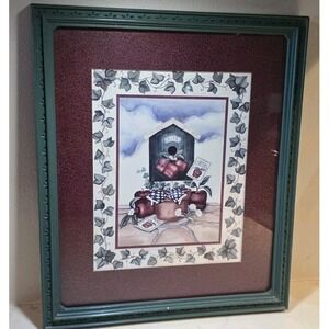 Home Interior Pictures Apple Strawberry Green Red Bird House Cottage Core lot 2